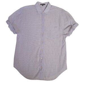 VINCE Women's Button Up Cotton Voile Plaid Shirt size small